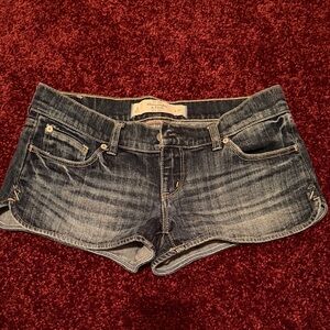 Abercrombie & Fitch Women's Dark Blue Jean Shorts